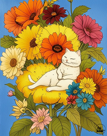 Flowers | Art Cat Scratcher - taibaak