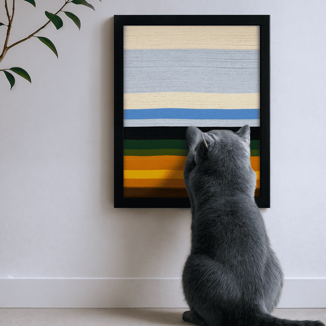 Modern stylish Art Cat Scratcher by taibaak – Modern Decorative Cat Furniture with Premium Felt – Eco-Friendly & Stylish Design - art inspired and luxury home decoration solution for you and your cat 