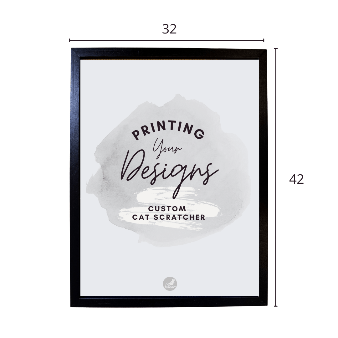 Customisable Modern, Stylish Art Cat Scratcher by taibaak – Inspire your creativity and inner artistry while sharing great fun with your cat companion. Eco-friendly, stylish, and durable design.