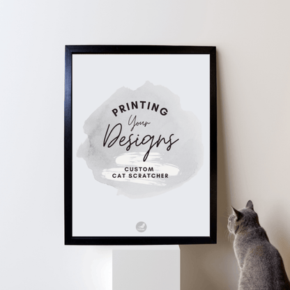 Customisable Modern, Stylish Art Cat Scratcher by taibaak – Inspire your creativity and inner artistry while sharing great fun with your cat companion. Eco-friendly, stylish, and durable design.